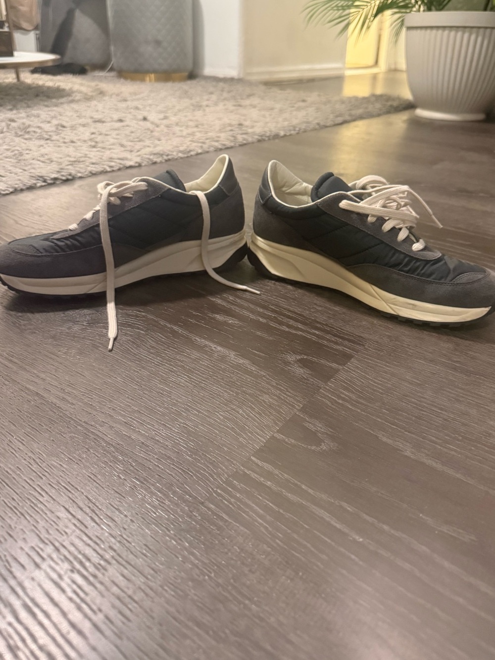 Common Projects Navy and White Low-Profile Sneakers
